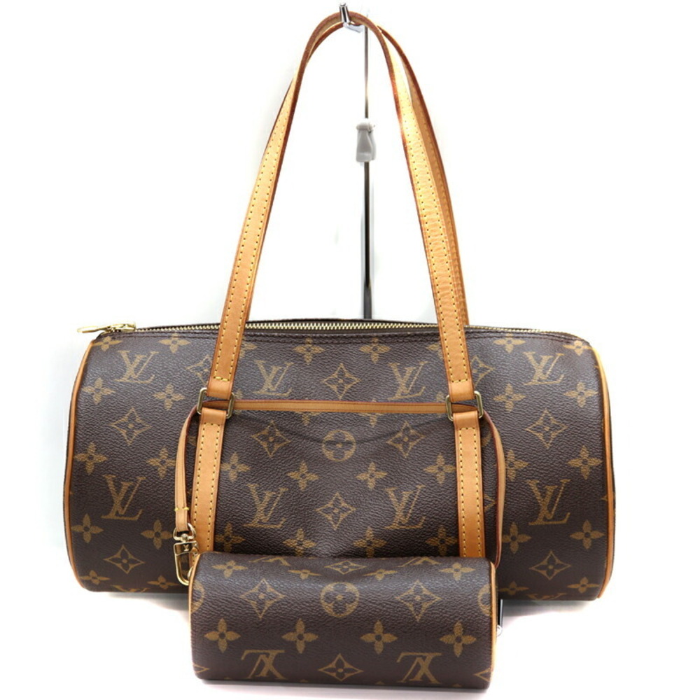 LOUIS VUITTON Papillon Handbag Monogram Canvas Brown LV